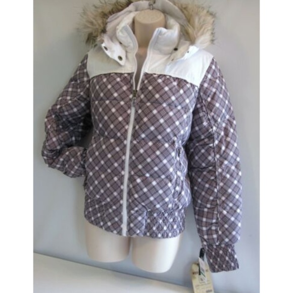 Hydraulic Down Plaid Winter Jacket Jr Size L - Picture 1 of 3